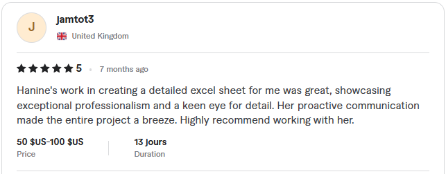 5-star review from Jamto